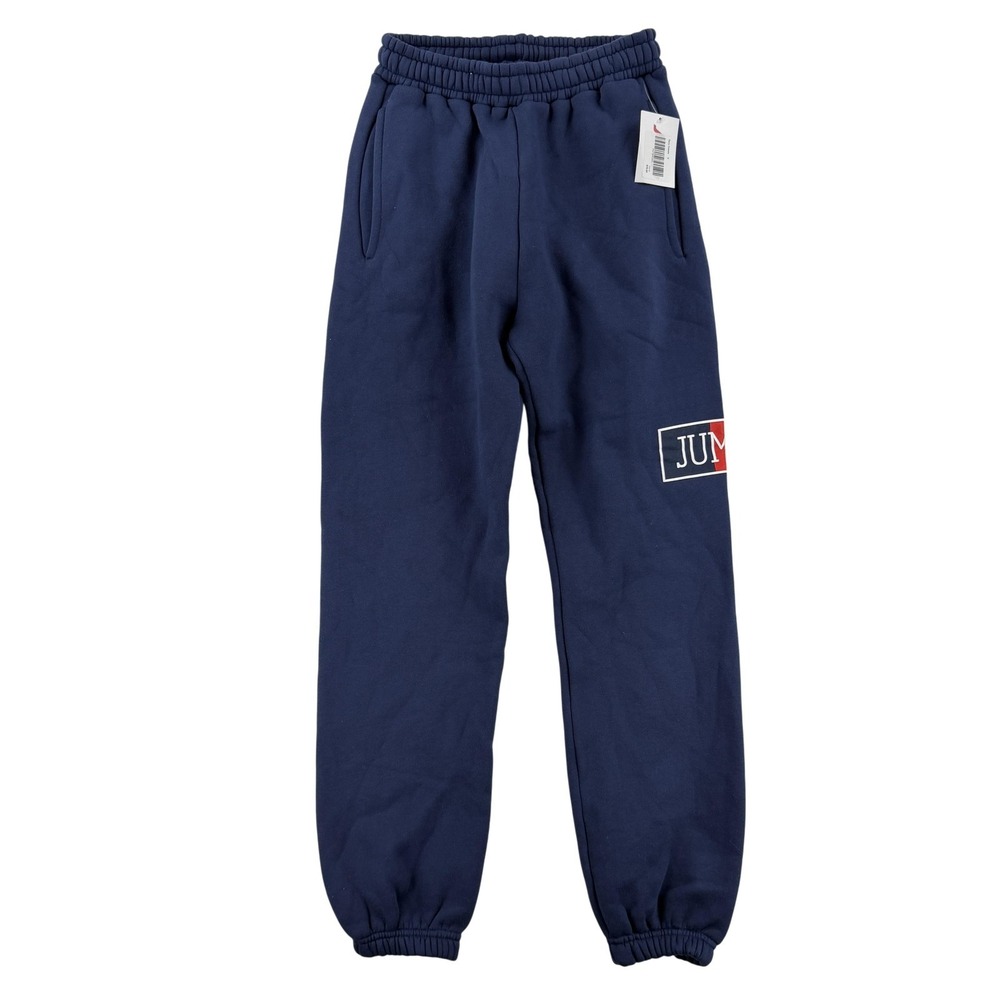 Jump Sweatpants Mens Small Navy Fleece Jogger Pants‎ Elastic Waist Pockets USA